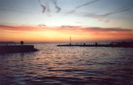 Sun rise at Lyme Regis